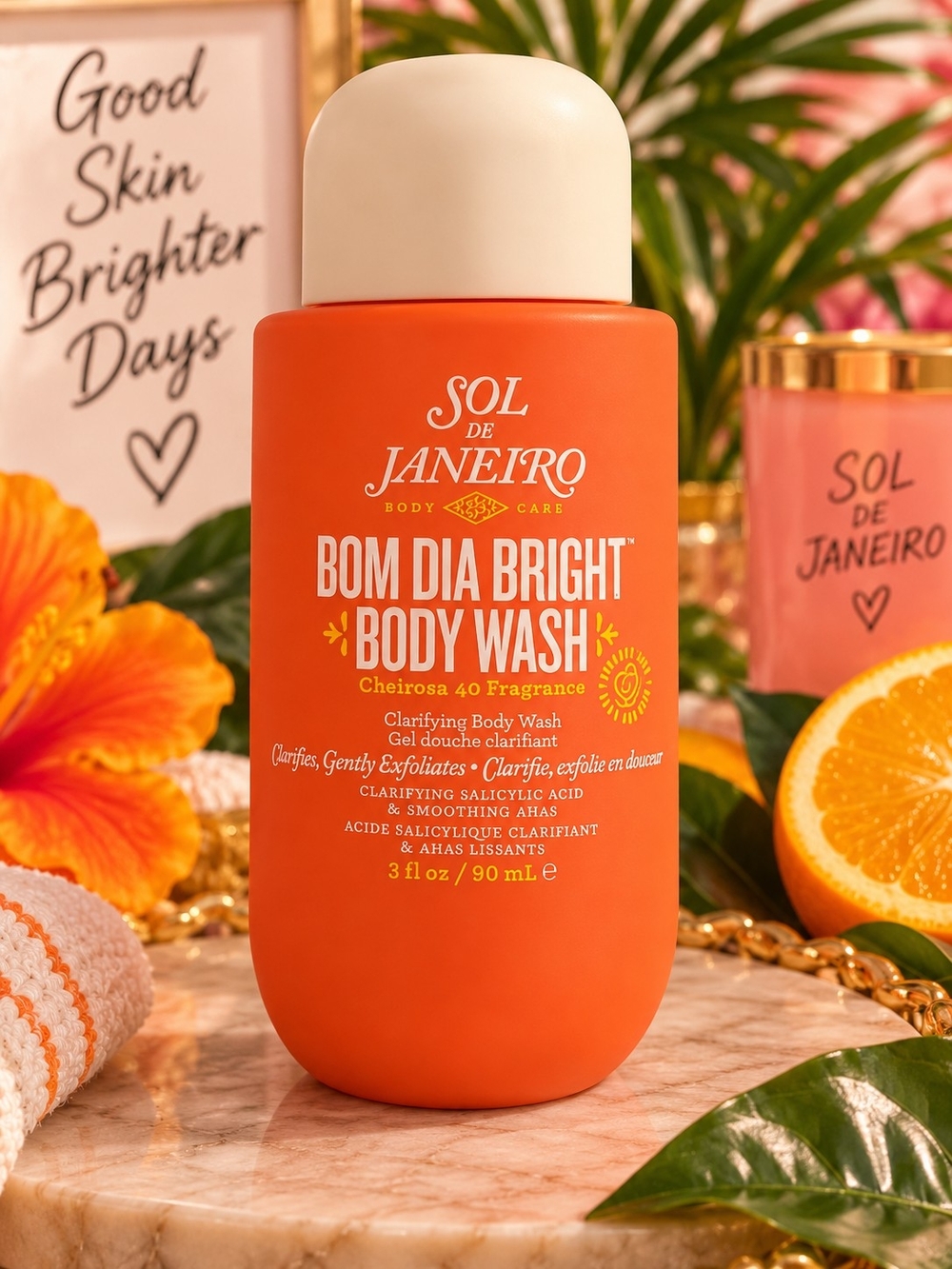 Sol de Janeiro Bom Dia Bright Body Wash - Vibrant Orange Bottle